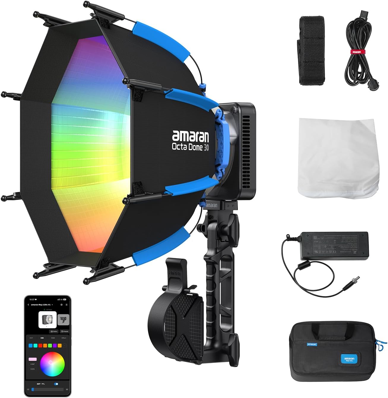 Photography Lighting Bag - 120W RGB LED Video Light, Portable