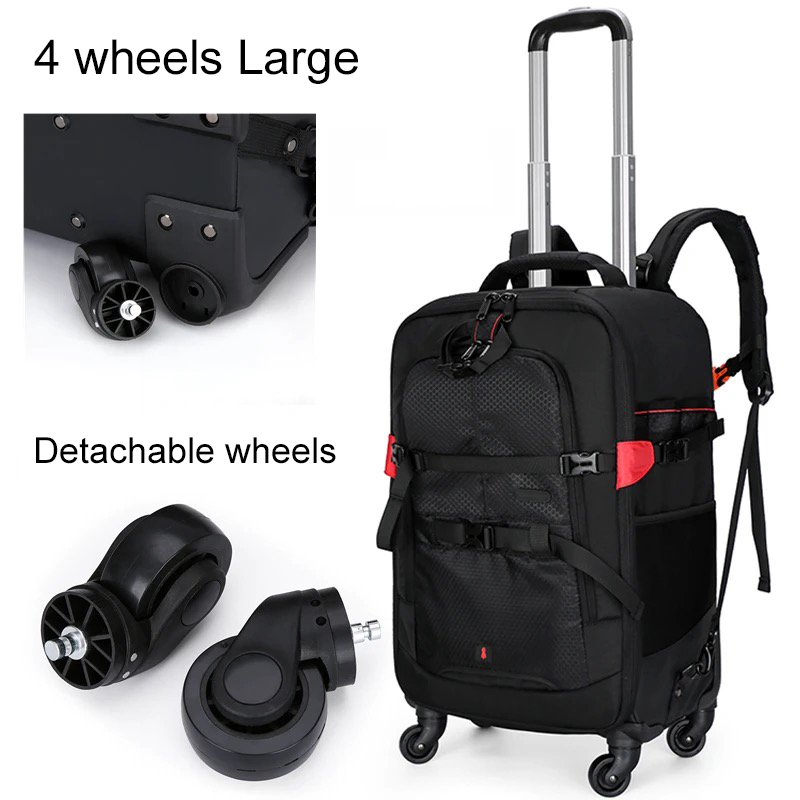 Photography Lighting Bag - Trolley Photography Backpack Professional Camera Bag