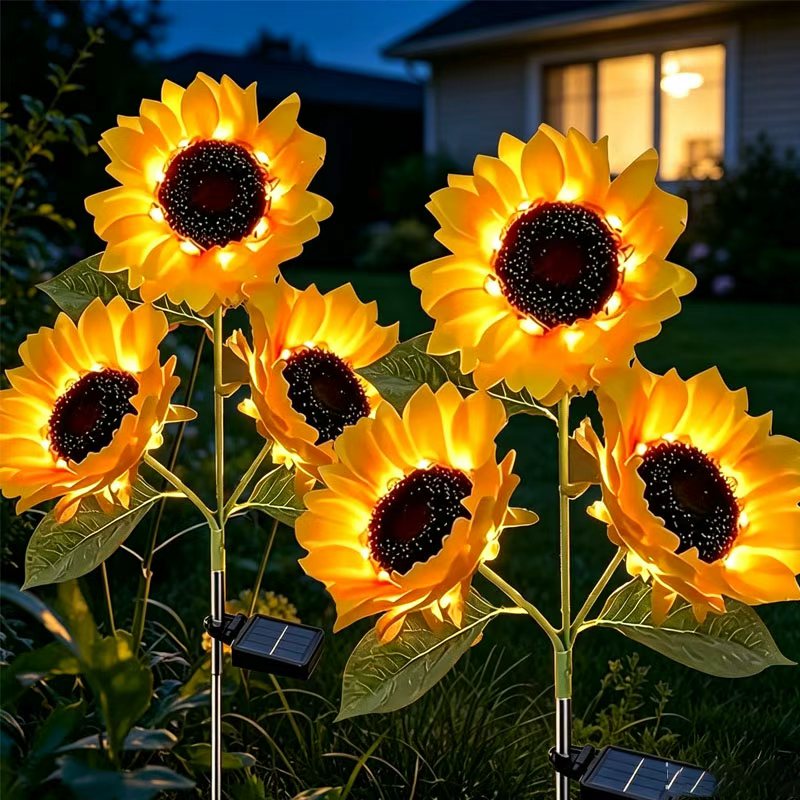 2 Pack Solar Sunflower Outdoor - Flower Photography Led Lighting Pack ulasan dan harga