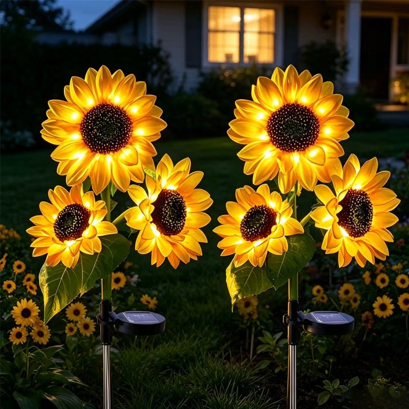 2 Pack Solar Sunflower Outdoor - Flower Photography Led Lighting Pack ulasan dan harga