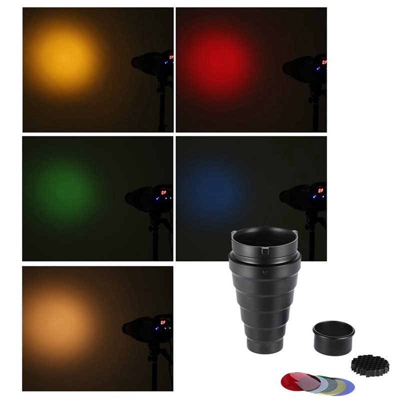 N75R-3X Conical Snoot With Hon - Honeycomb Grid Filter ulasan dan harga