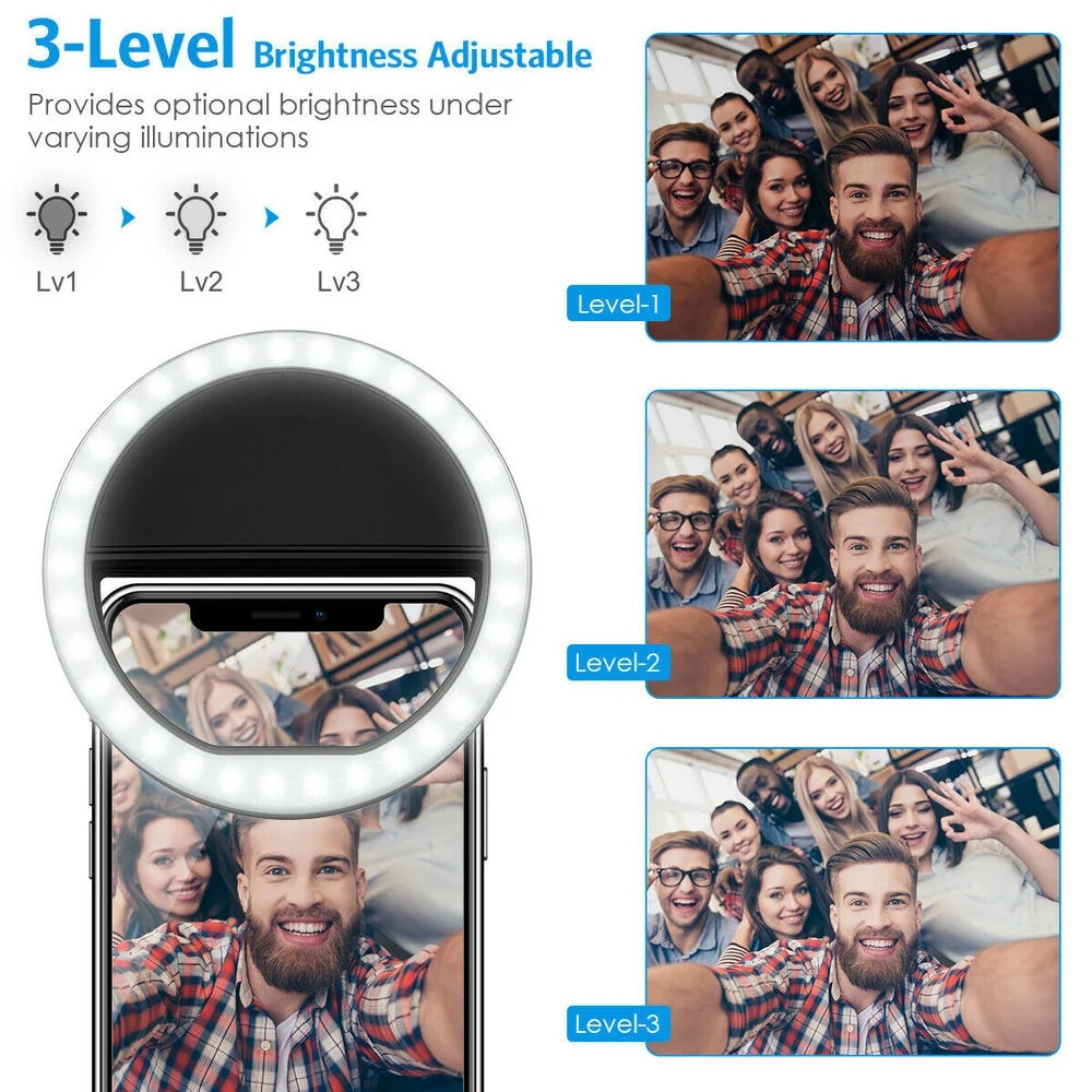 LED Selfie Fill Light USB Char - Photography Lighting Gear ulasan dan harga