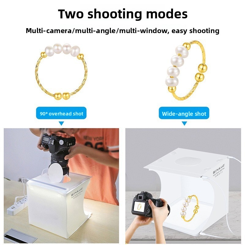 2‑in‑1 20cm Mini Led Photo Lig - Photography Lighting No Shadows ulasan dan harga