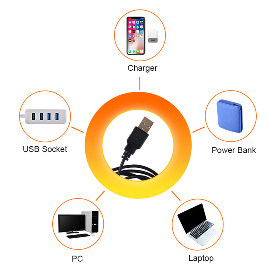 1x USB Sunset Lamp LED Rainbow - Photography Lighting Home ulasan dan harga