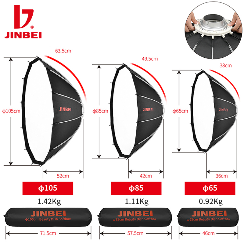 JINBEI 65  Quick Open Paraboli - Photography Lighting Bag ulasan dan harga