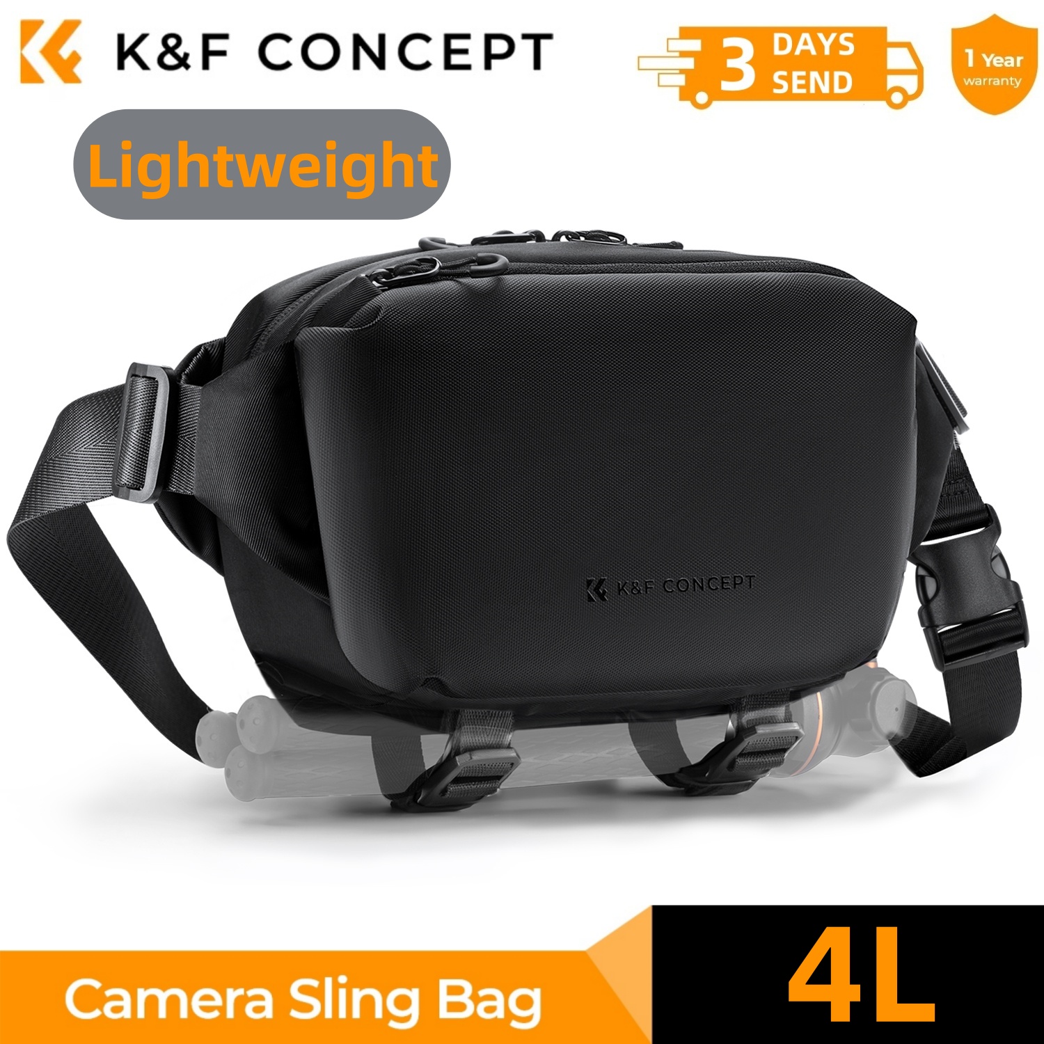 K&F CONCEPT 4L Camera Sling Ba - Photography Lighting Bag ulasan dan harga