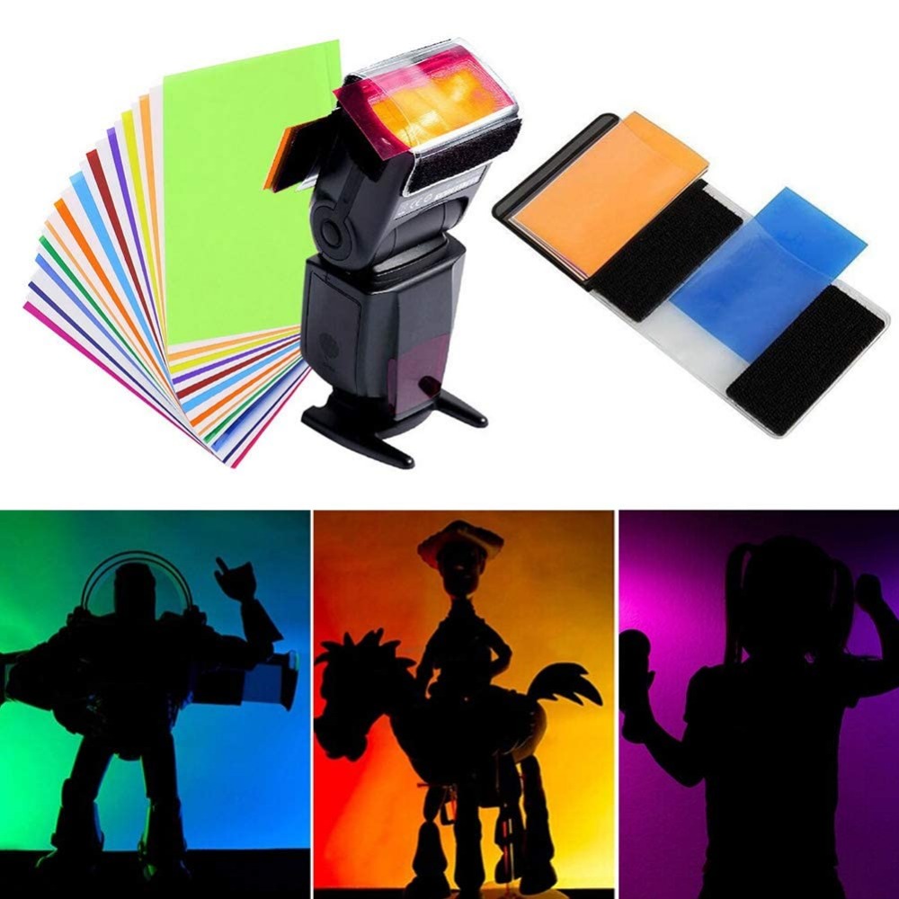 12 Colors Camera Flash Gels Li - Photography Lighting Flash ulasan dan harga