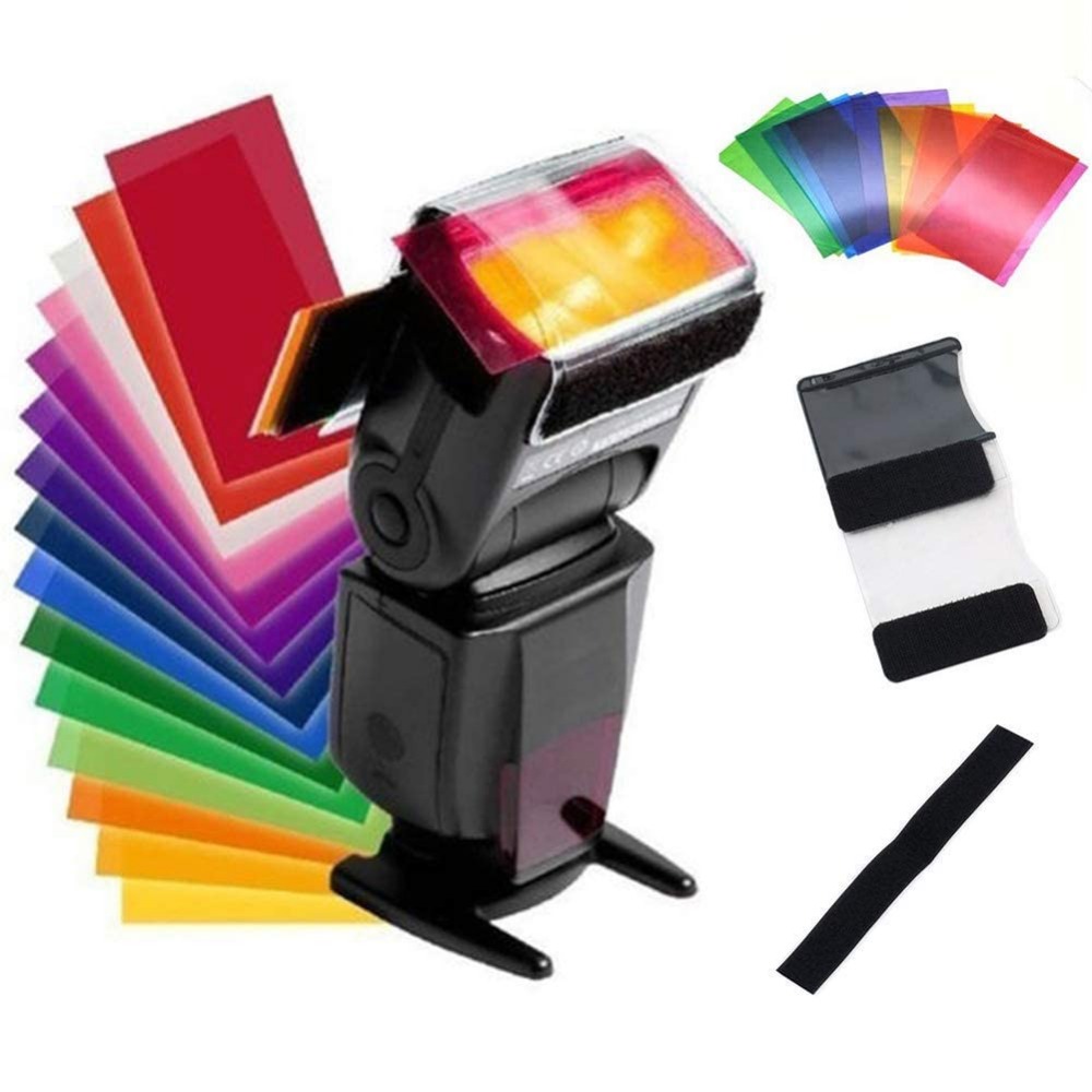 12 Colors Camera Flash Gels Li - Photography Lighting Flash ulasan dan harga