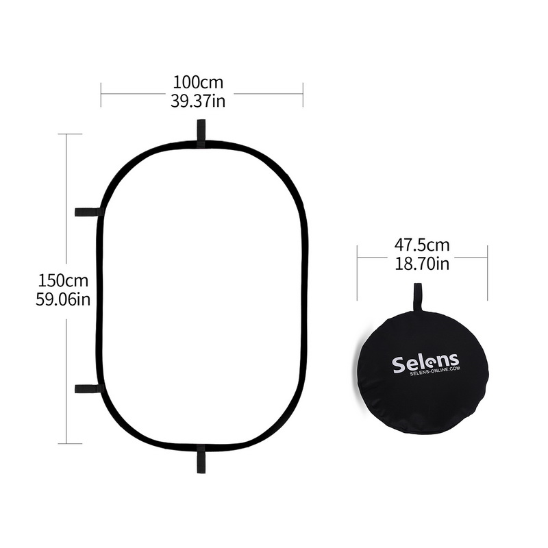 100X150CM Foldable Oval Reflec - Photography Lighting Bag ulasan dan harga
