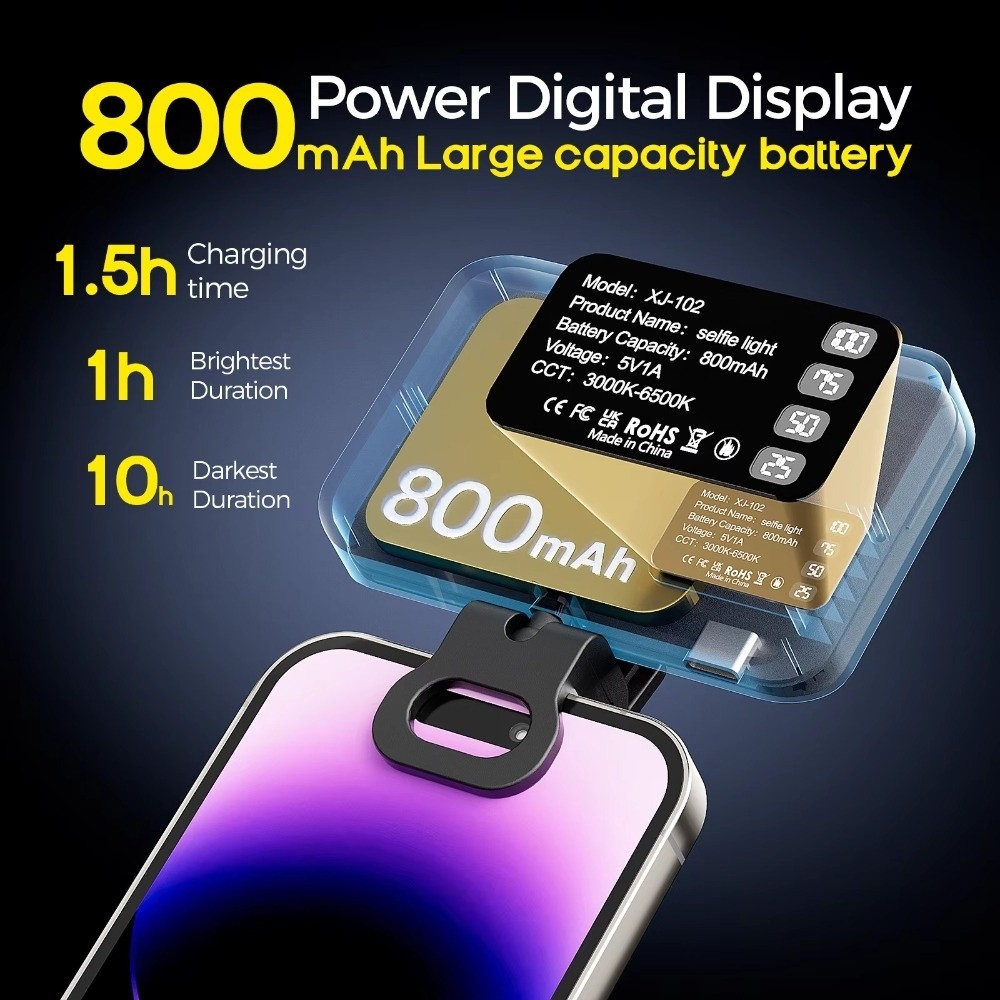 800/1000mAh LED Selfie Light 3 - Photography Lighting Flash ulasan dan harga
