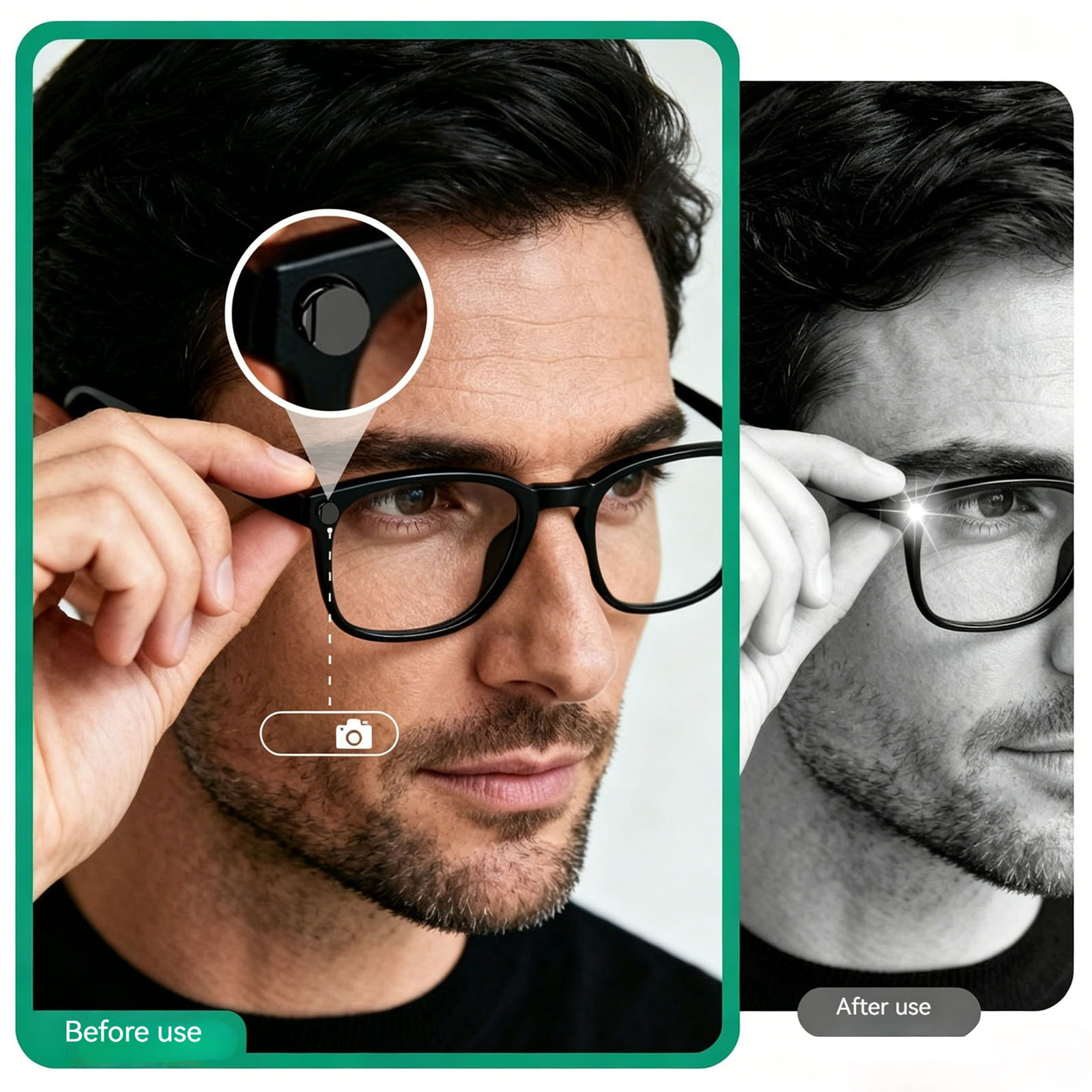 Smart Glasses LED Light Protec - Photography Lighting Diagram ulasan dan harga